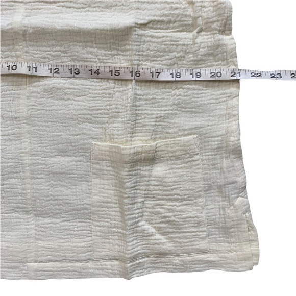 Soft Surroundings NET Araza Gauze Shirt Blouse Ecru (Cream) Plus Size Medium - Picture 11 of 14